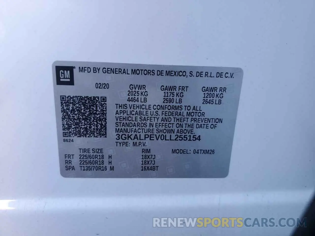 15 Photograph of a damaged car 3GKALPEV0LL255154 GMC TERRAIN 2020
