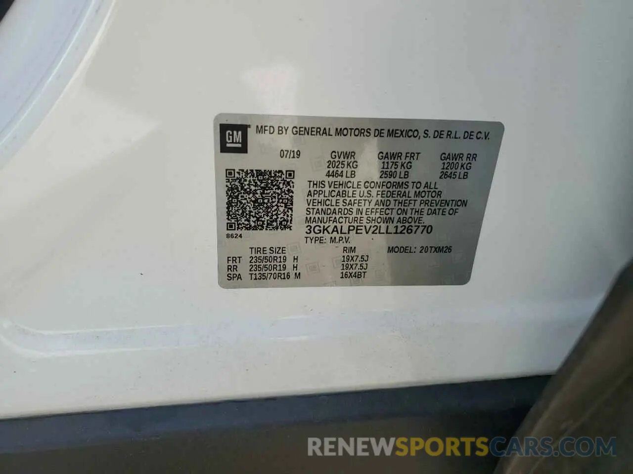 13 Photograph of a damaged car 3GKALPEV2LL126770 GMC TERRAIN 2020