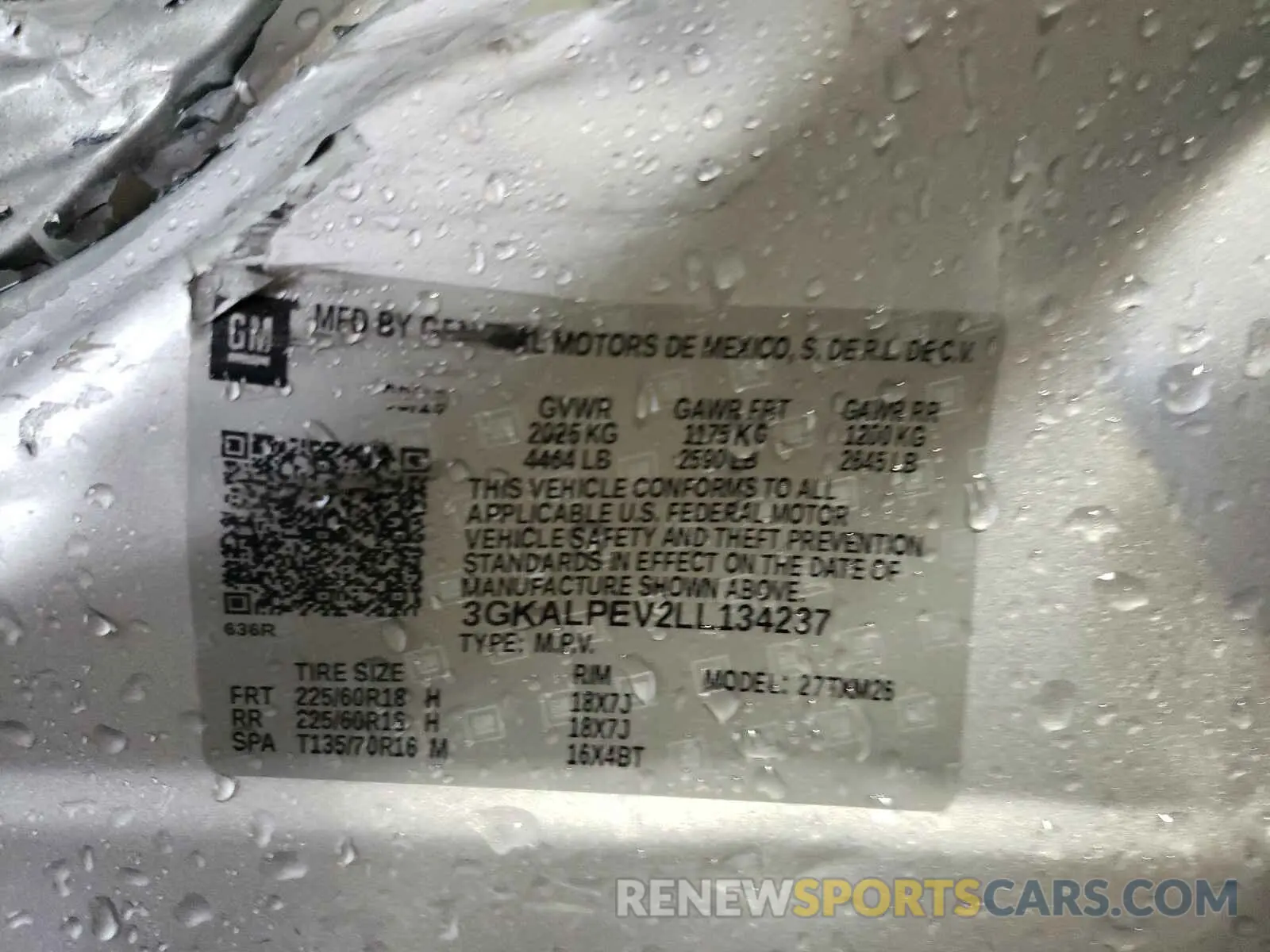 10 Photograph of a damaged car 3GKALPEV2LL134237 GMC TERRAIN 2020