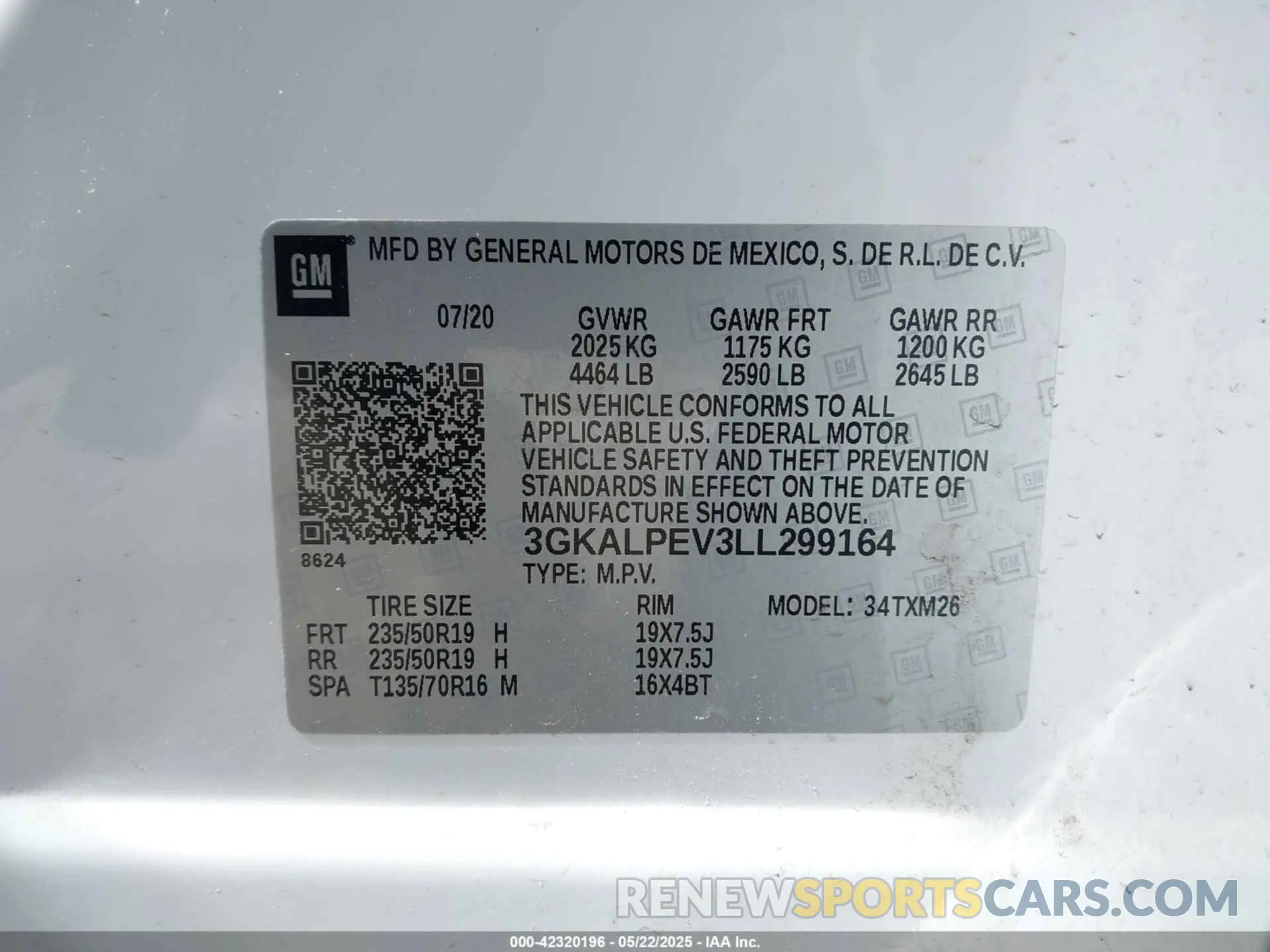 9 Photograph of a damaged car 3GKALPEV3LL299164 GMC TERRAIN 2020