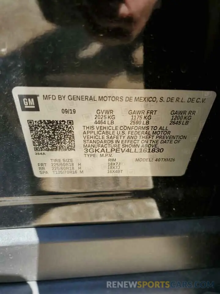 15 Photograph of a damaged car 3GKALPEV4LL161830 GMC TERRAIN 2020