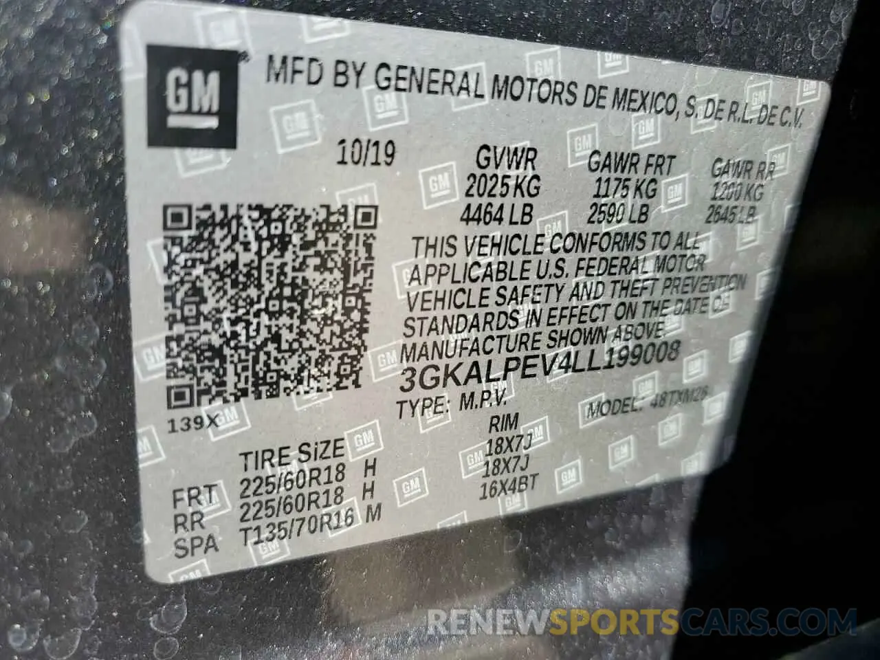13 Photograph of a damaged car 3GKALPEV4LL199008 GMC TERRAIN 2020