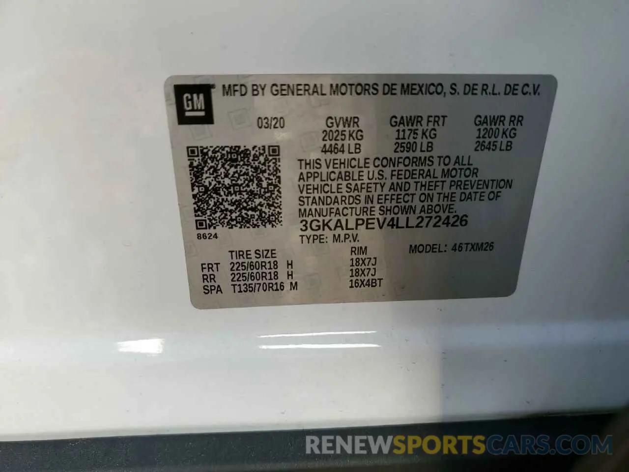 13 Photograph of a damaged car 3GKALPEV4LL272426 GMC TERRAIN 2020