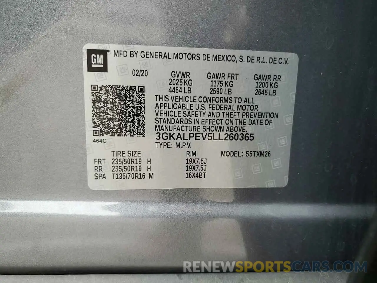 13 Photograph of a damaged car 3GKALPEV5LL260365 GMC TERRAIN 2020