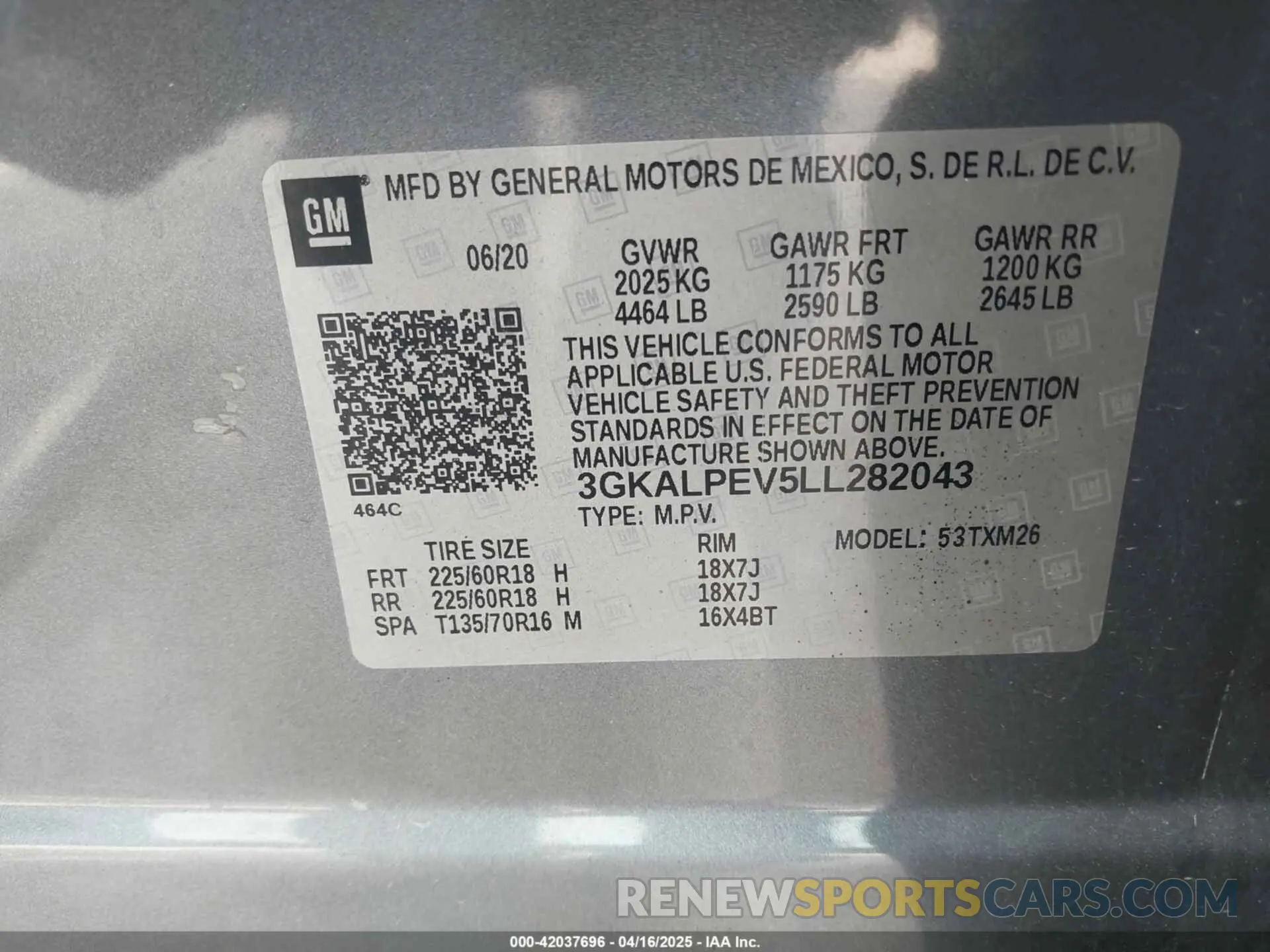 9 Photograph of a damaged car 3GKALPEV5LL282043 GMC TERRAIN 2020