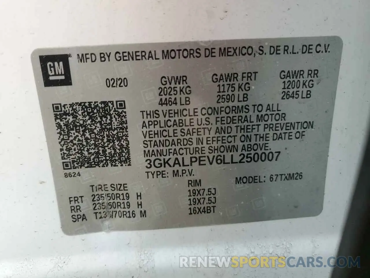 16 Photograph of a damaged car 3GKALPEV6LL250007 GMC TERRAIN 2020