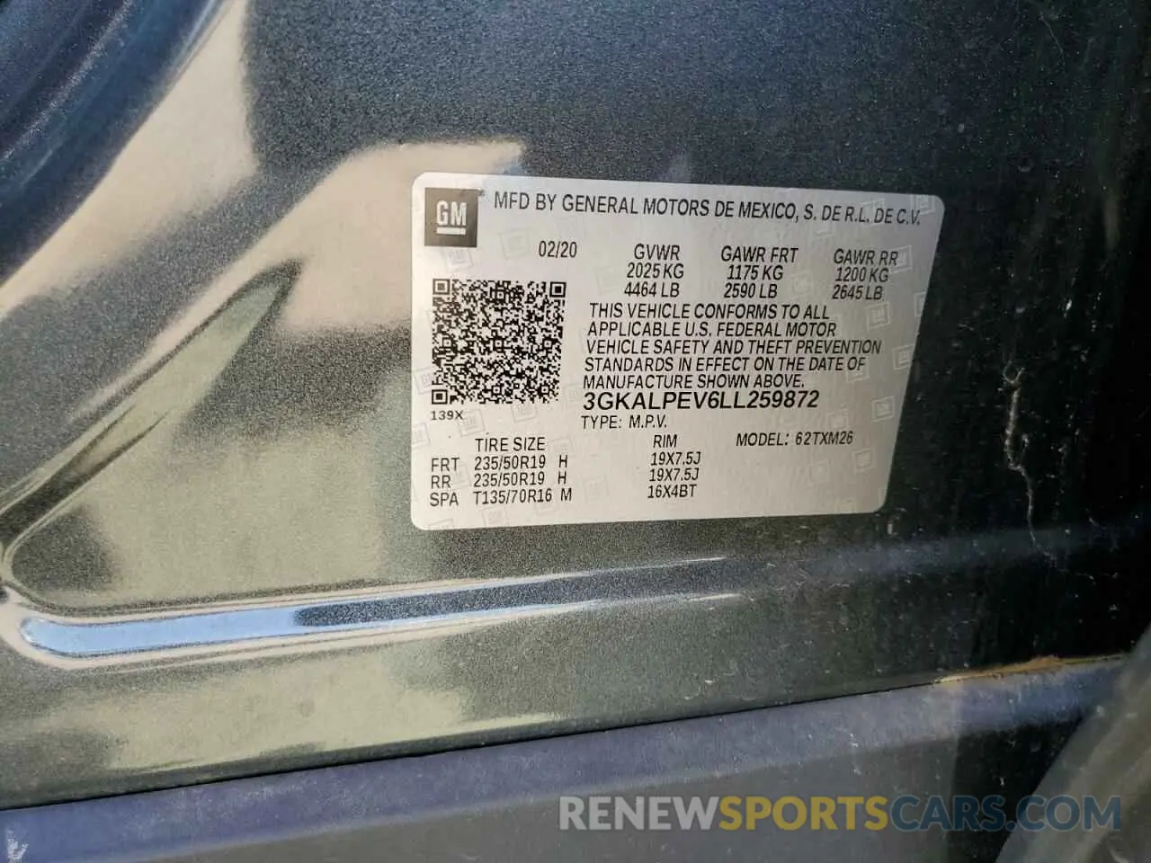 13 Photograph of a damaged car 3GKALPEV6LL259872 GMC TERRAIN 2020