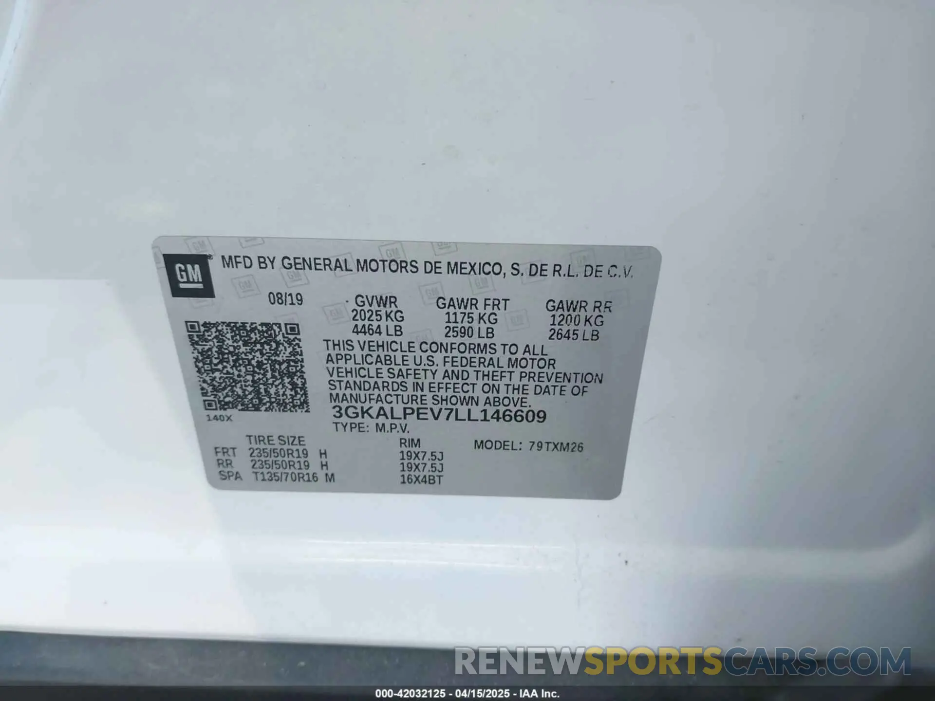 9 Photograph of a damaged car 3GKALPEV7LL146609 GMC TERRAIN 2020