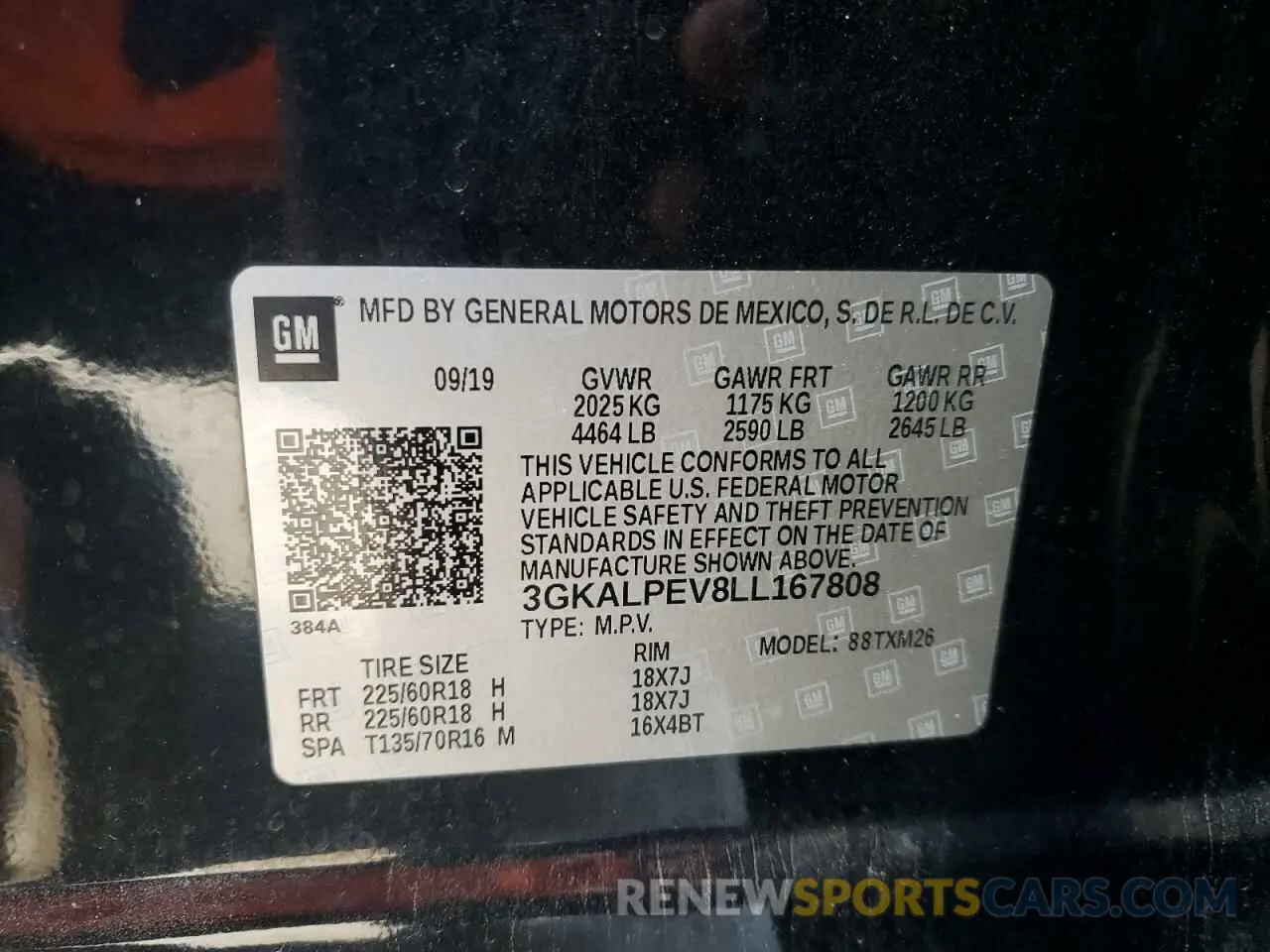 12 Photograph of a damaged car 3GKALPEV8LL167808 GMC TERRAIN 2020