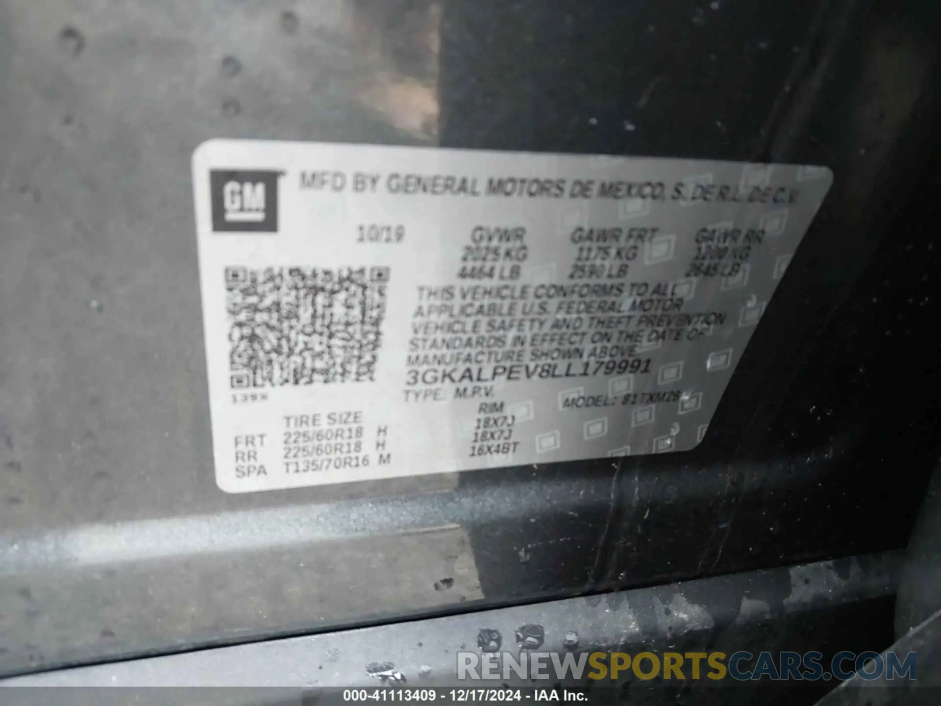 9 Photograph of a damaged car 3GKALPEV8LL179991 GMC TERRAIN 2020