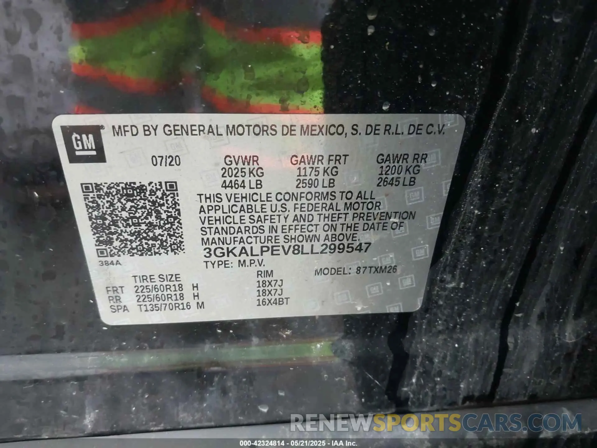 9 Photograph of a damaged car 3GKALPEV8LL299547 GMC TERRAIN 2020