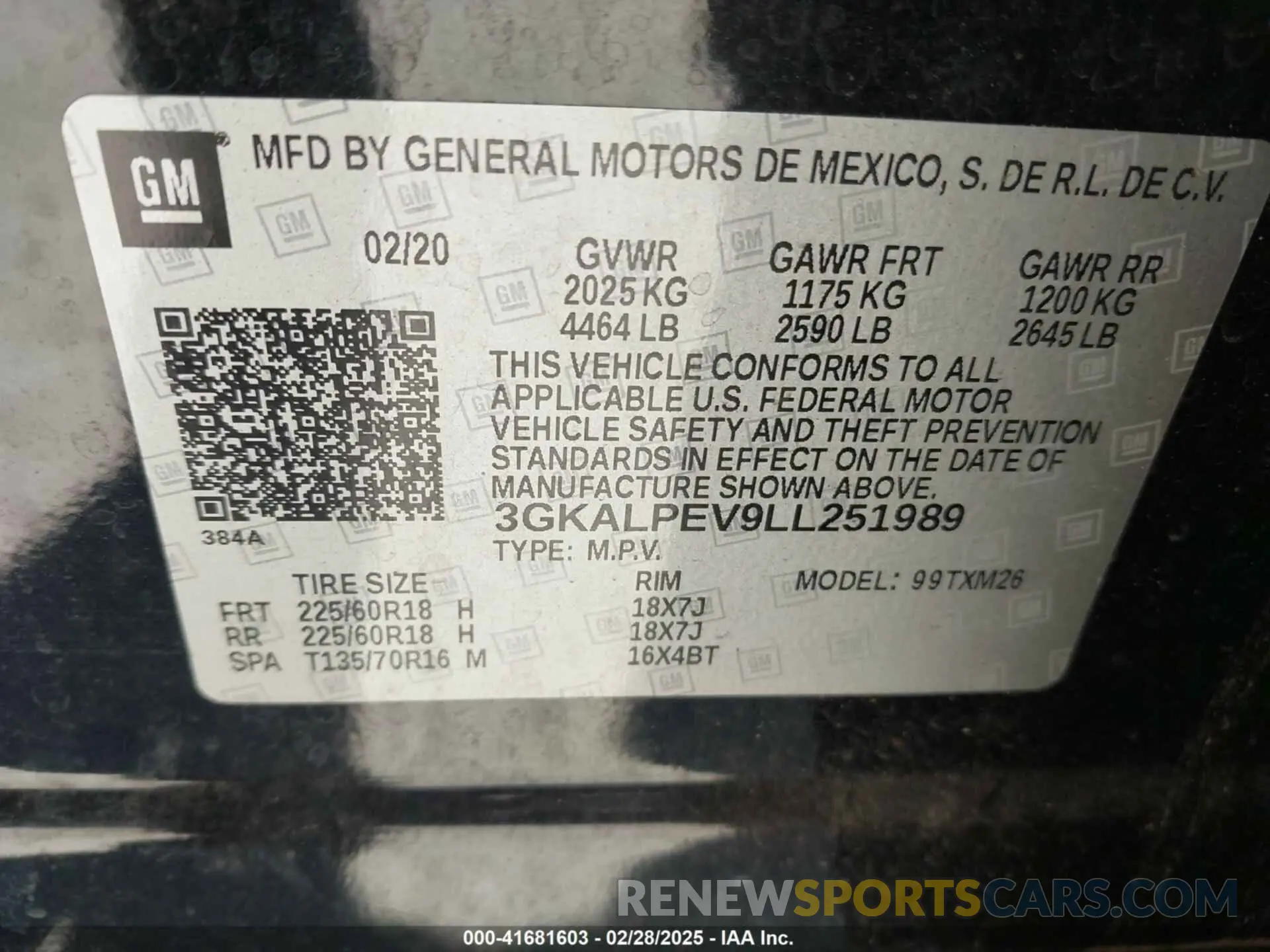 9 Photograph of a damaged car 3GKALPEV9LL251989 GMC TERRAIN 2020
