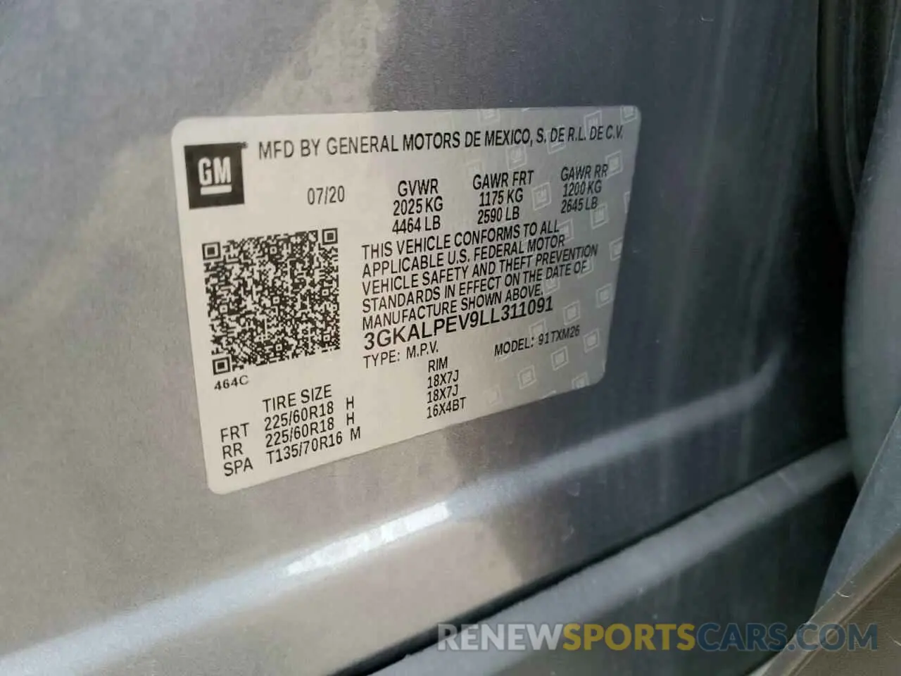 12 Photograph of a damaged car 3GKALPEV9LL311091 GMC TERRAIN 2020