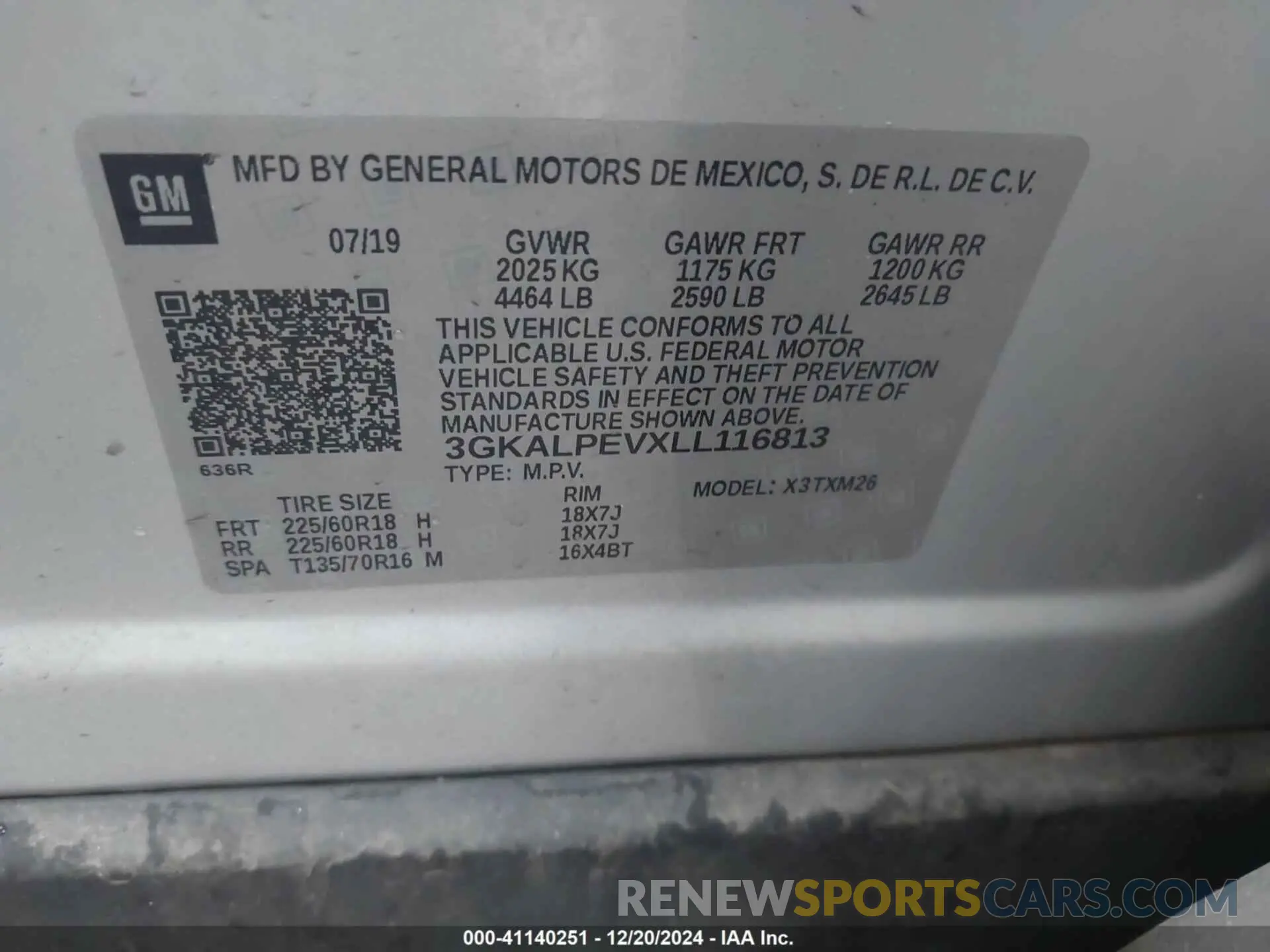 9 Photograph of a damaged car 3GKALPEVXLL116813 GMC TERRAIN 2020