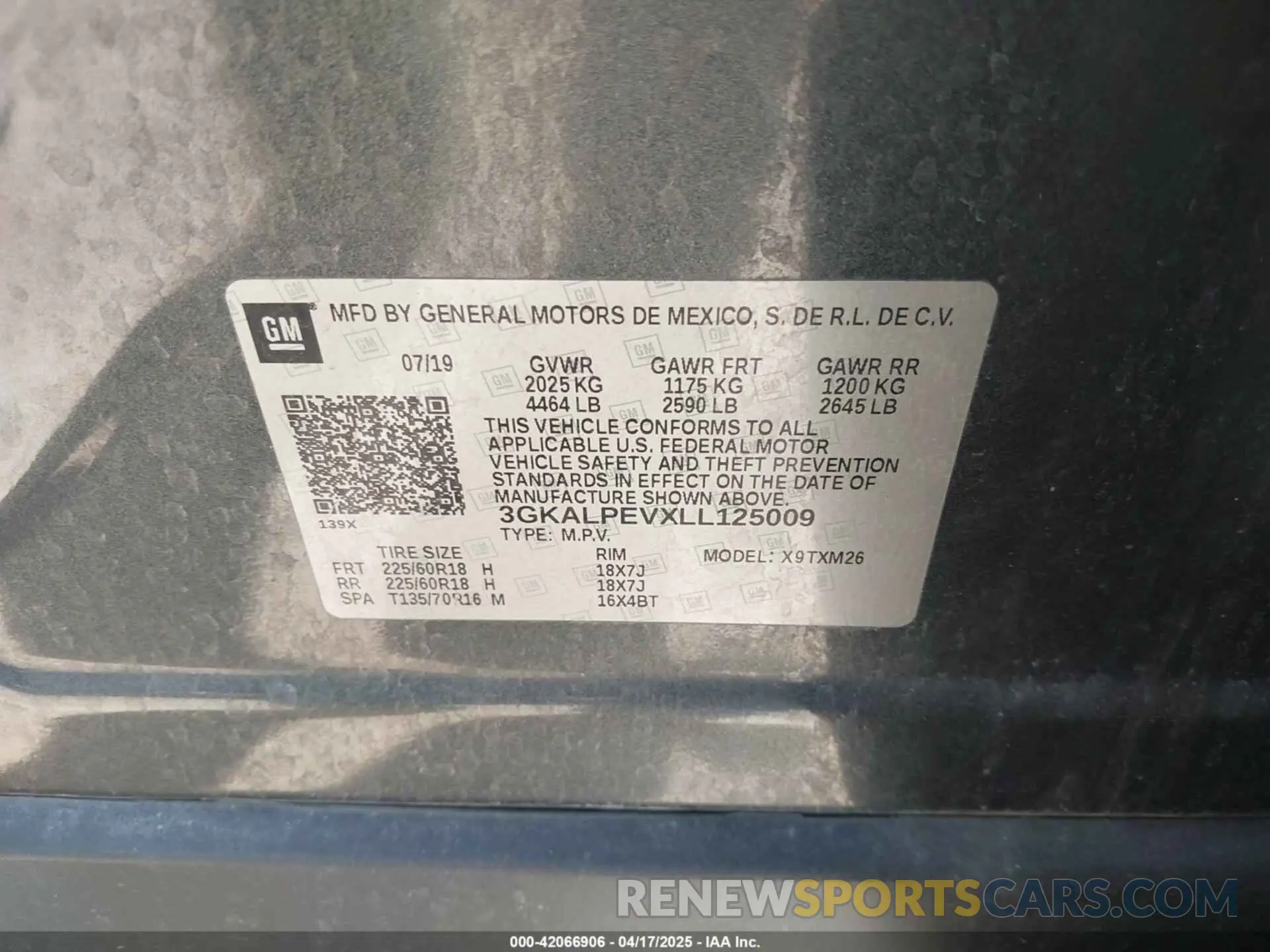9 Photograph of a damaged car 3GKALPEVXLL125009 GMC TERRAIN 2020