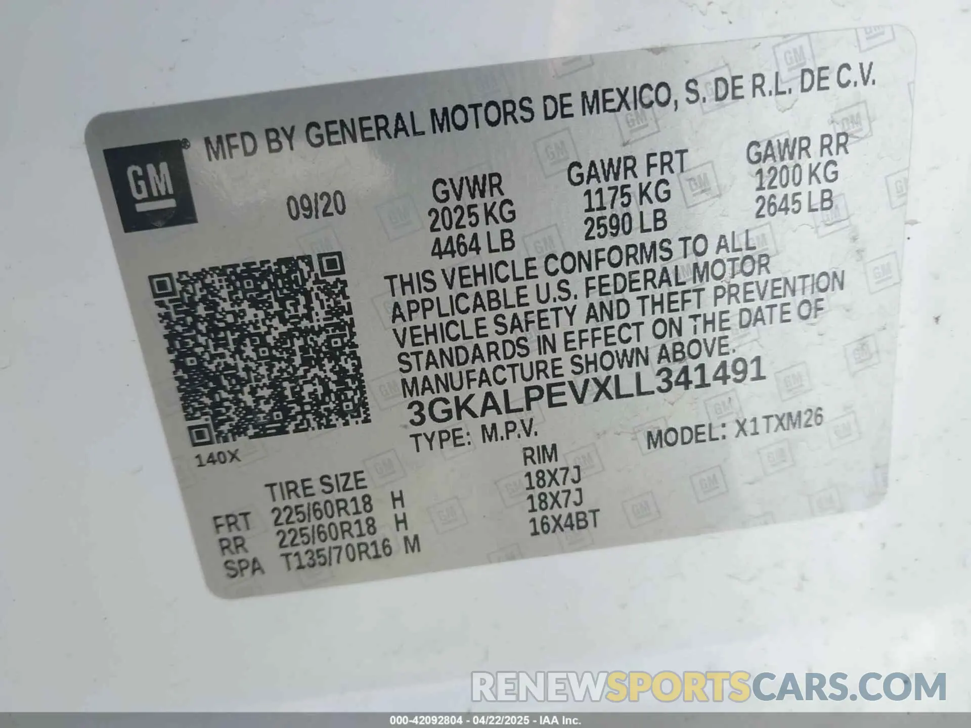 9 Photograph of a damaged car 3GKALPEVXLL341491 GMC TERRAIN 2020