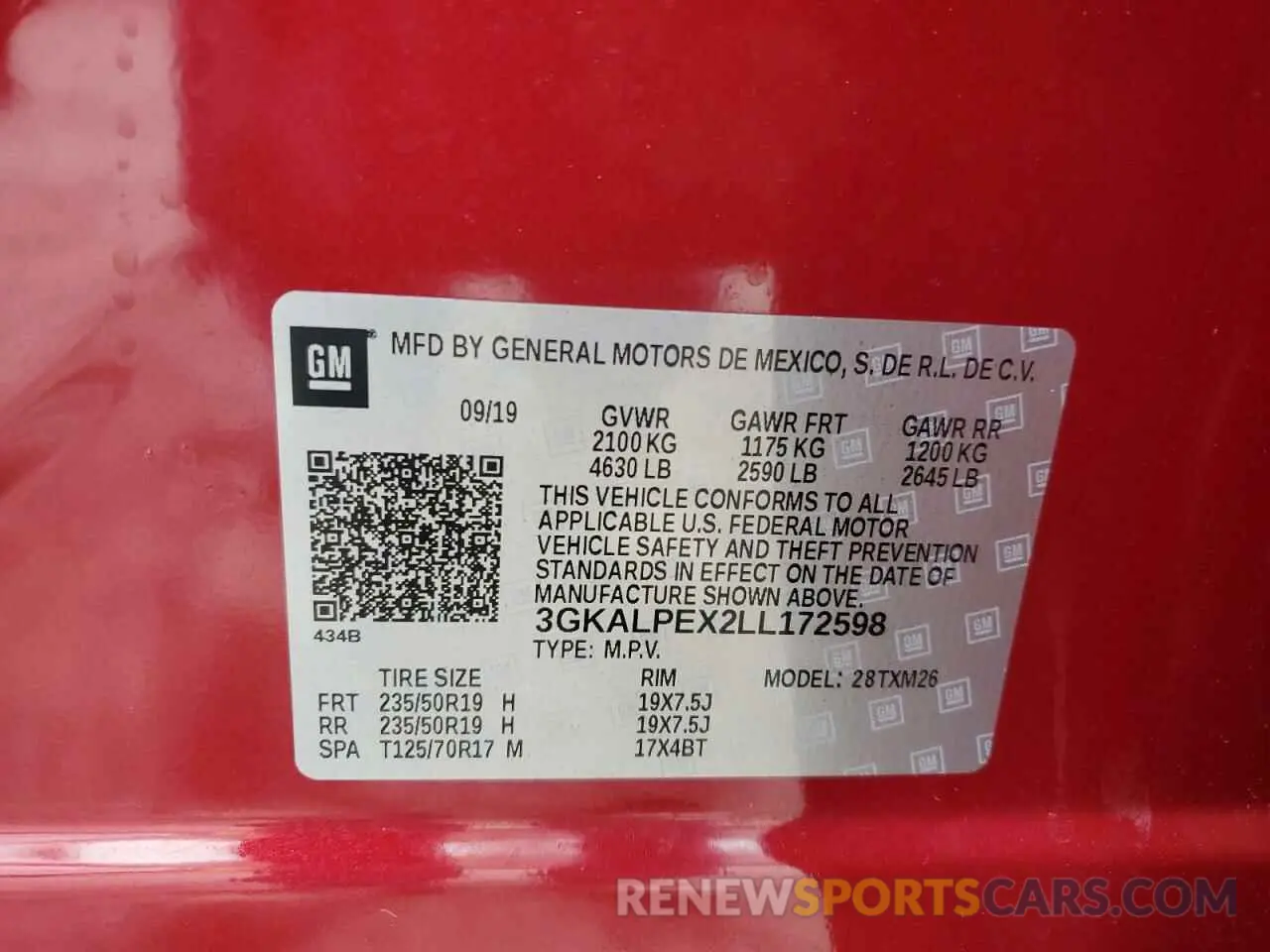 15 Photograph of a damaged car 3GKALPEX2LL172598 GMC TERRAIN 2020