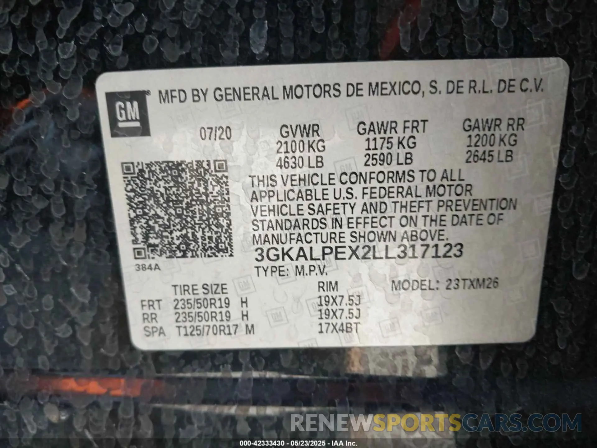 9 Photograph of a damaged car 3GKALPEX2LL317123 GMC TERRAIN 2020