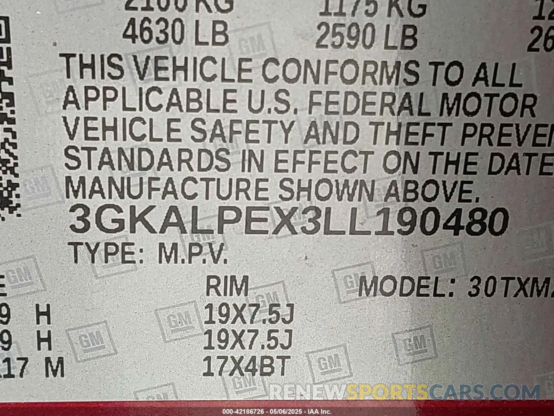 9 Photograph of a damaged car 3GKALPEX3LL190480 GMC TERRAIN 2020