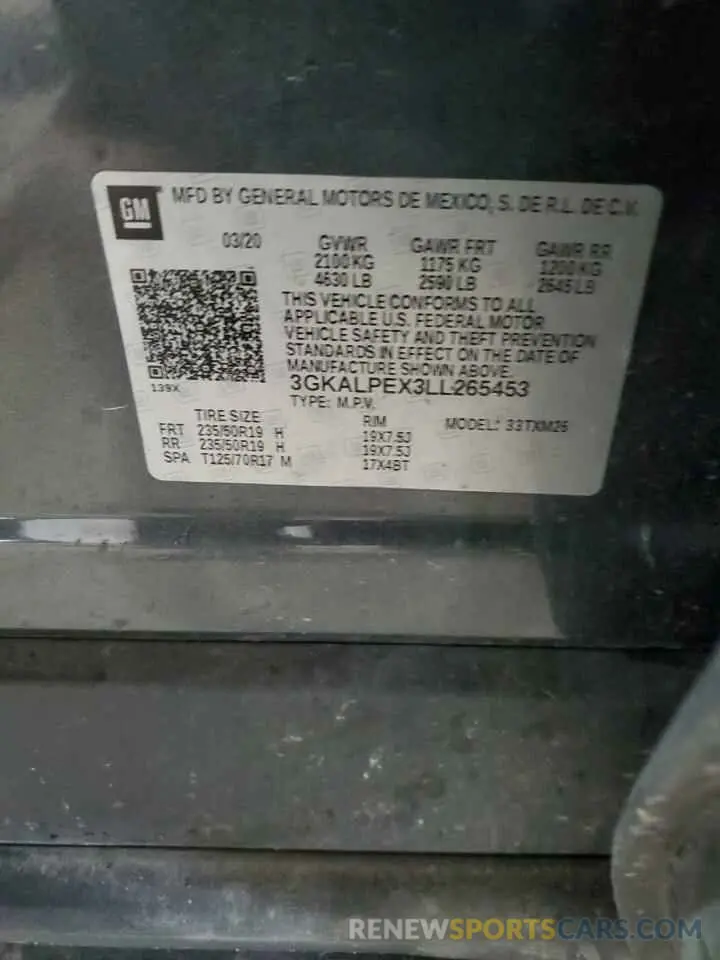 12 Photograph of a damaged car 3GKALPEX3LL265453 GMC TERRAIN 2020