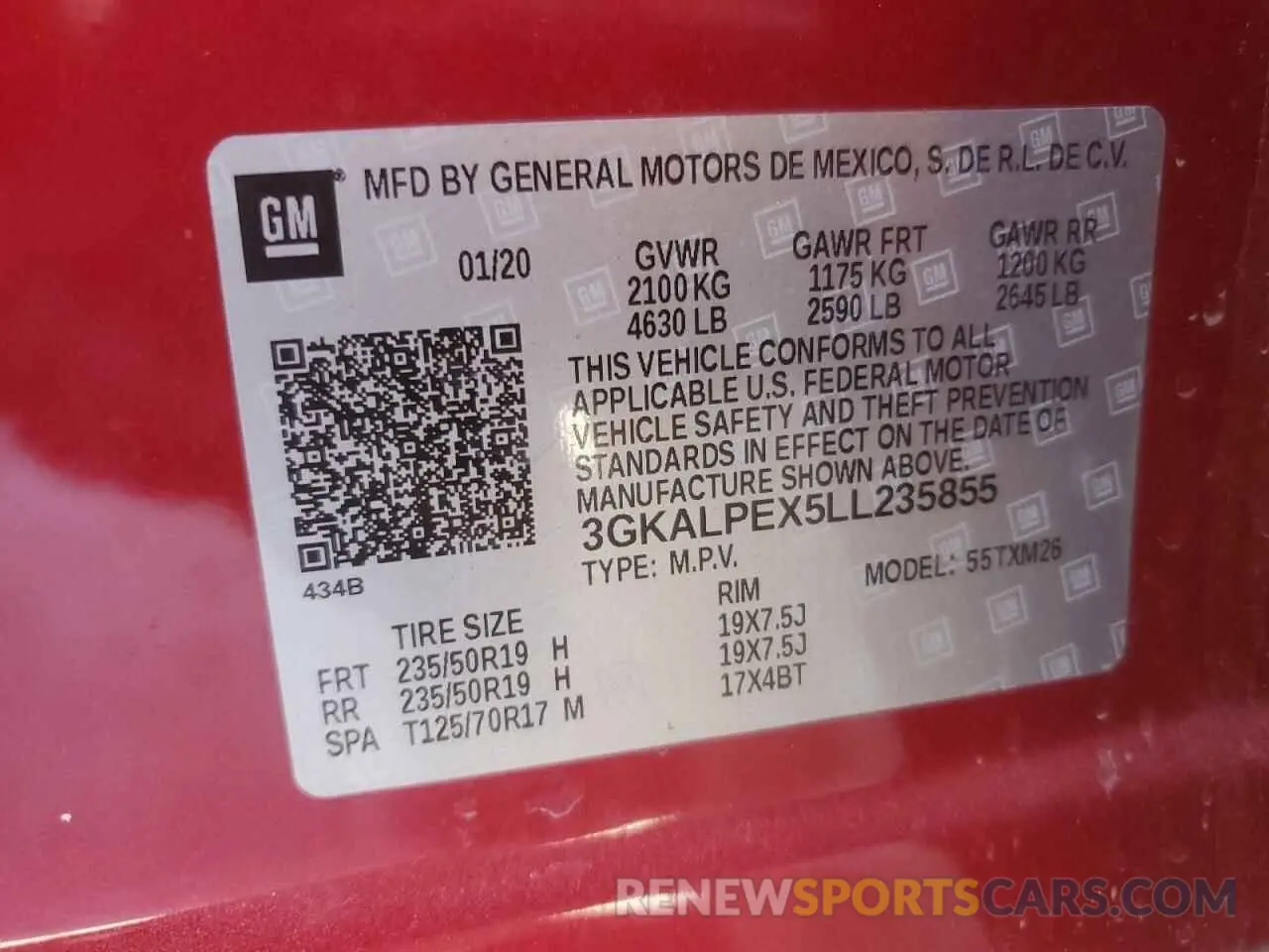 13 Photograph of a damaged car 3GKALPEX5LL235855 GMC TERRAIN 2020