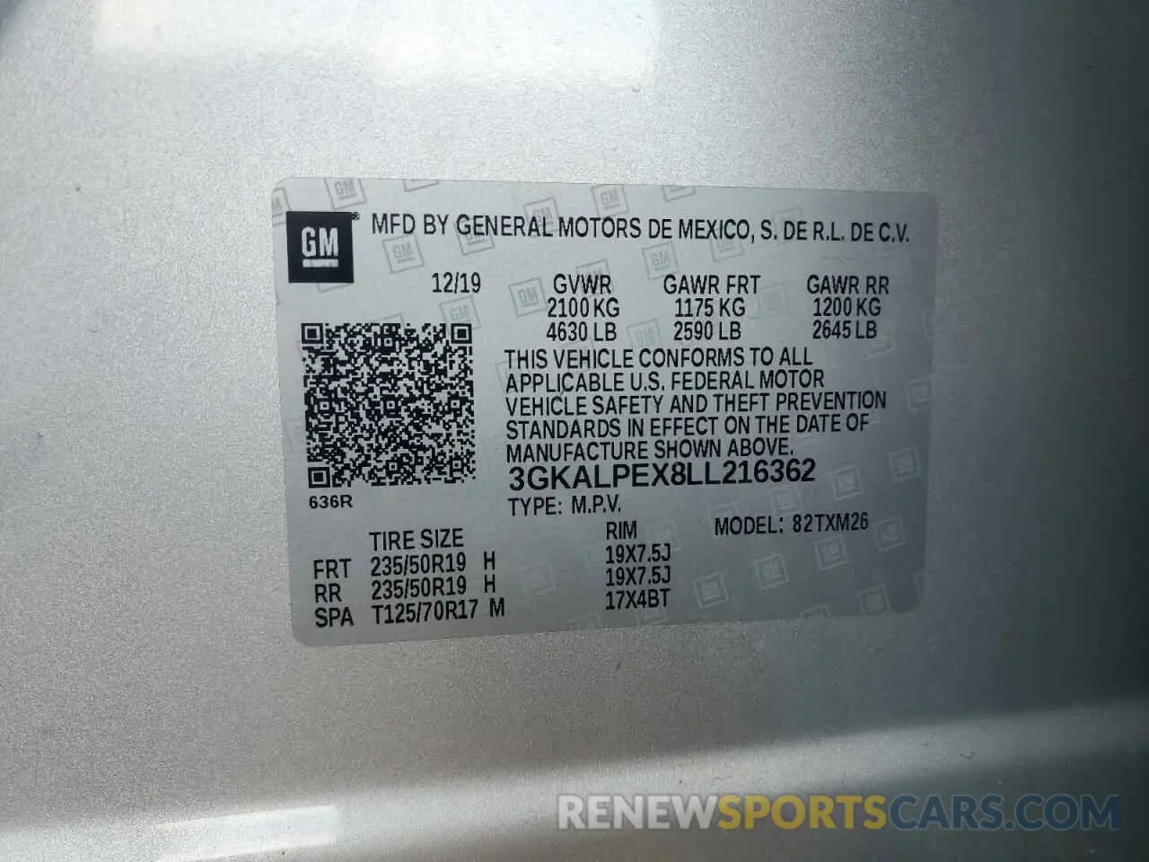 13 Photograph of a damaged car 3GKALPEX8LL216362 GMC TERRAIN 2020