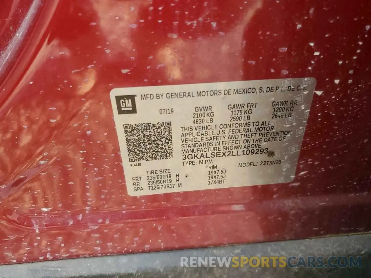 13 Photograph of a damaged car 3GKALSEX2LL109293 GMC TERRAIN 2020