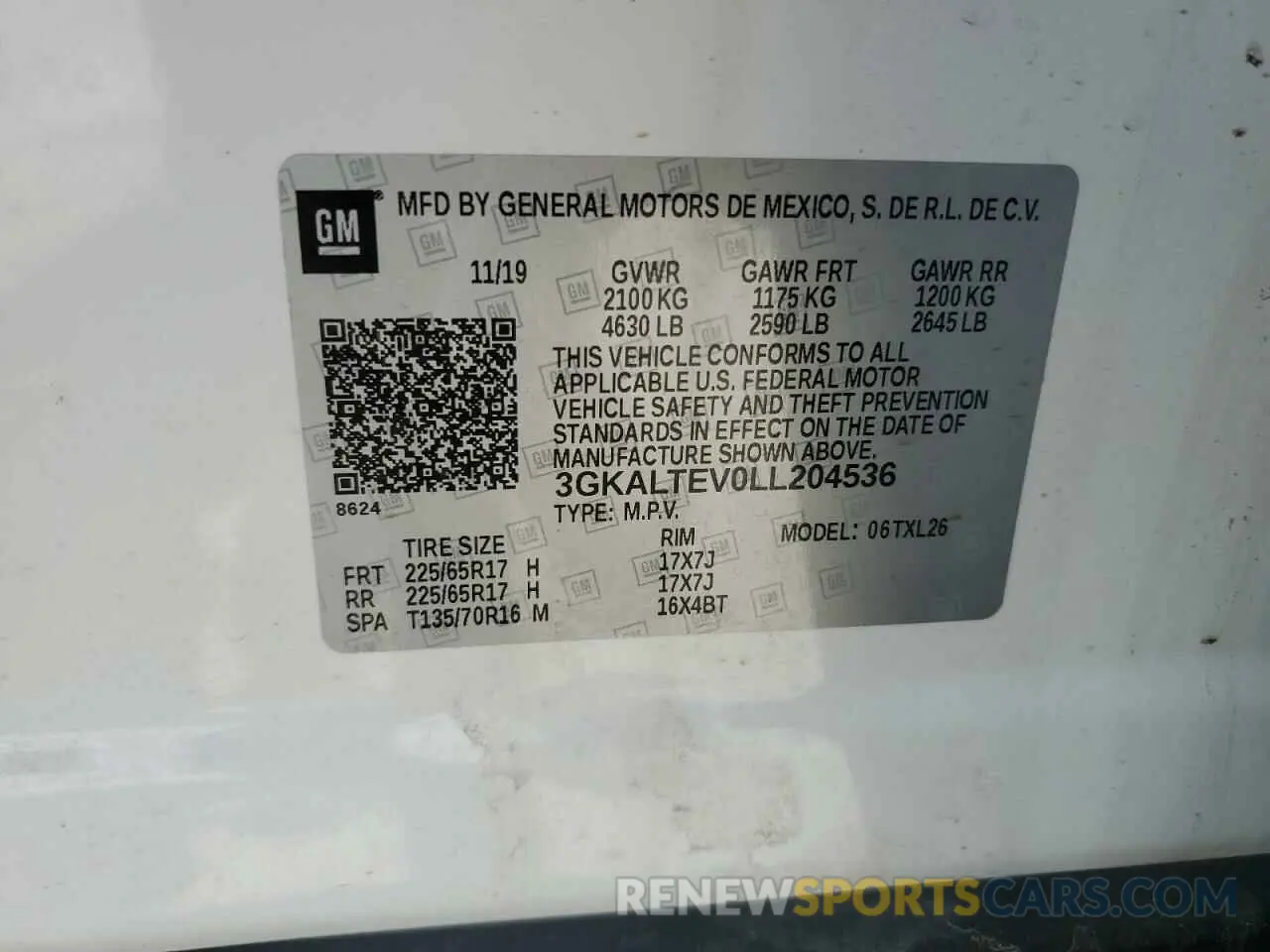 13 Photograph of a damaged car 3GKALTEV0LL204536 GMC TERRAIN 2020