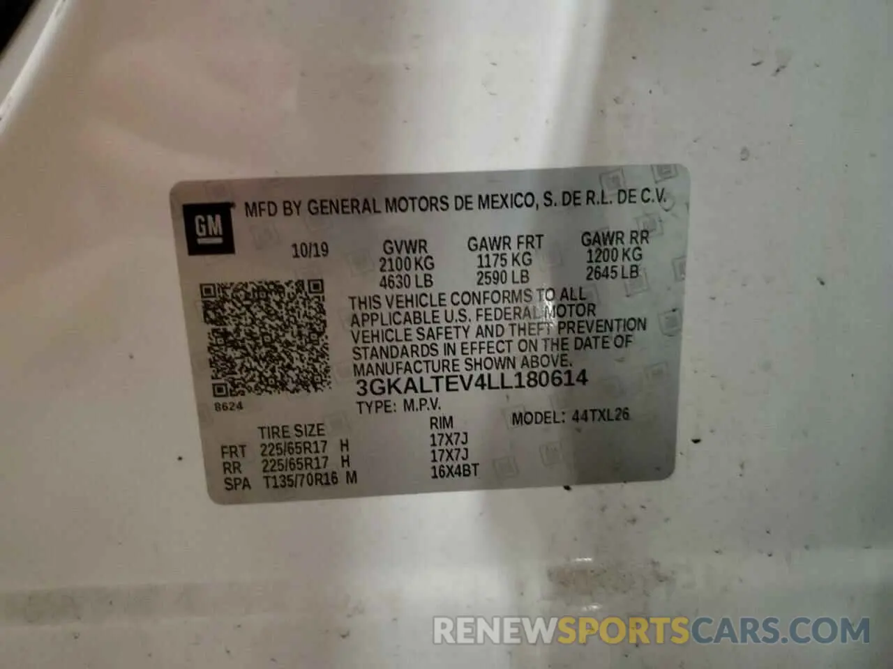 14 Photograph of a damaged car 3GKALTEV4LL180614 GMC TERRAIN 2020