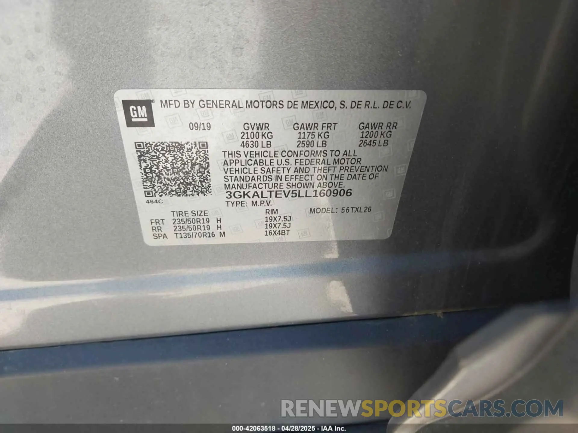 9 Photograph of a damaged car 3GKALTEV5LL160906 GMC TERRAIN 2020