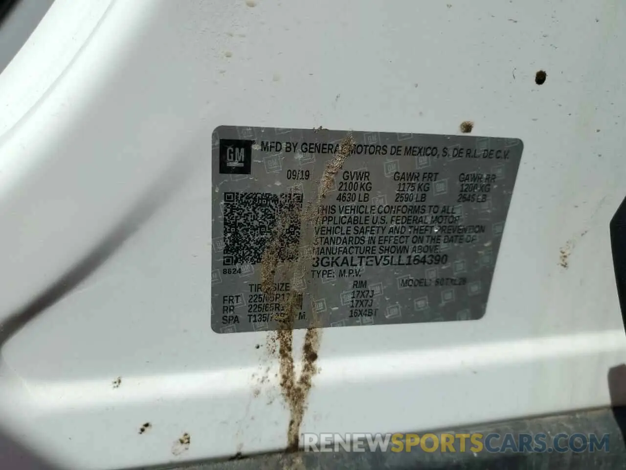 15 Photograph of a damaged car 3GKALTEV5LL164390 GMC TERRAIN 2020