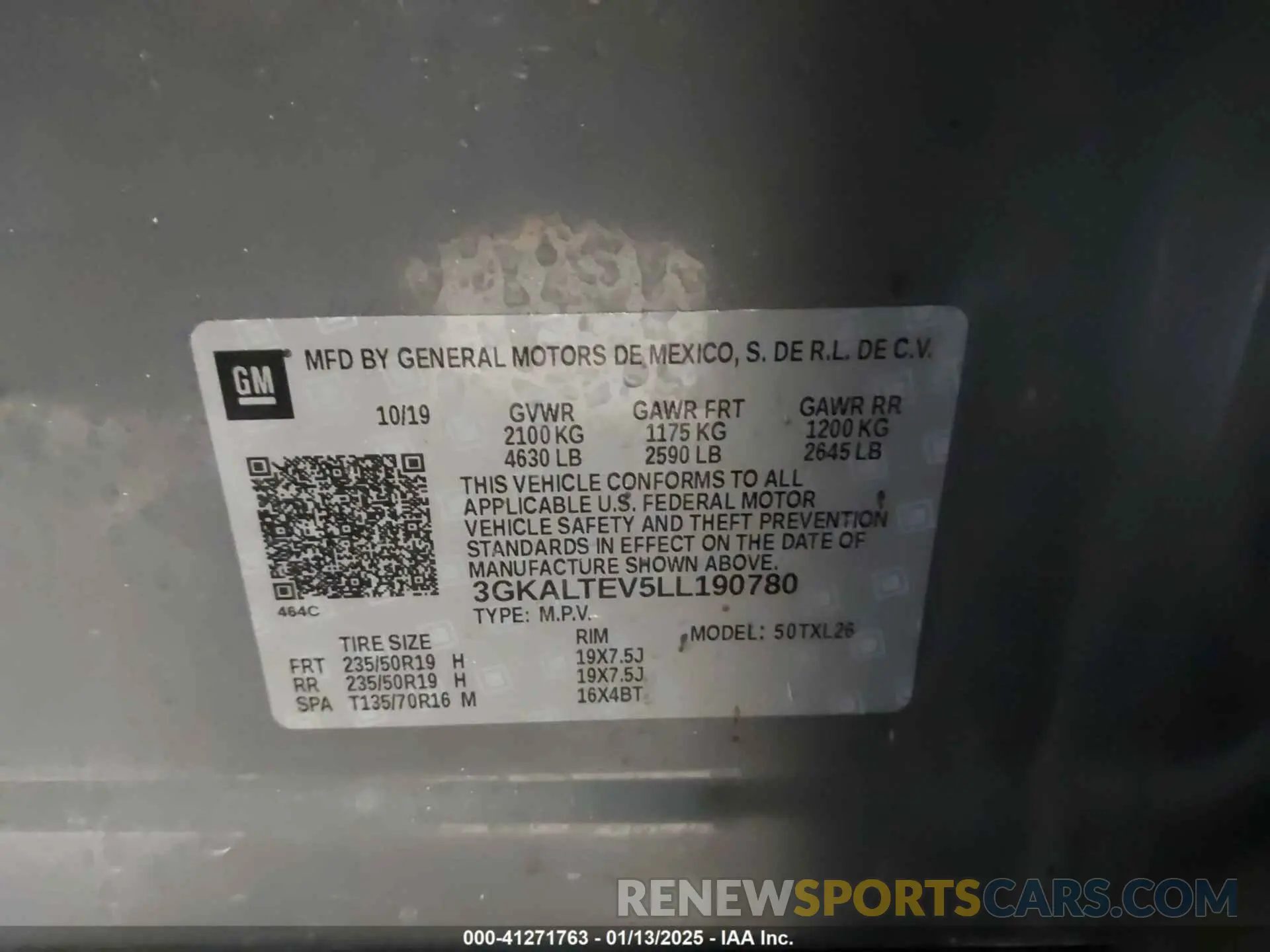 9 Photograph of a damaged car 3GKALTEV5LL190780 GMC TERRAIN 2020