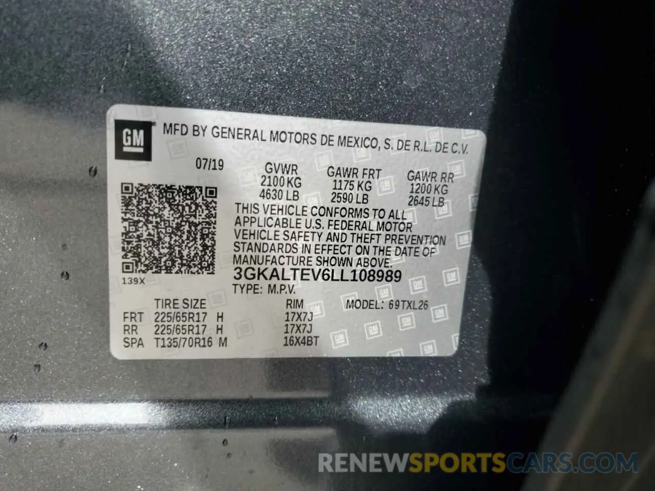13 Photograph of a damaged car 3GKALTEV6LL108989 GMC TERRAIN 2020