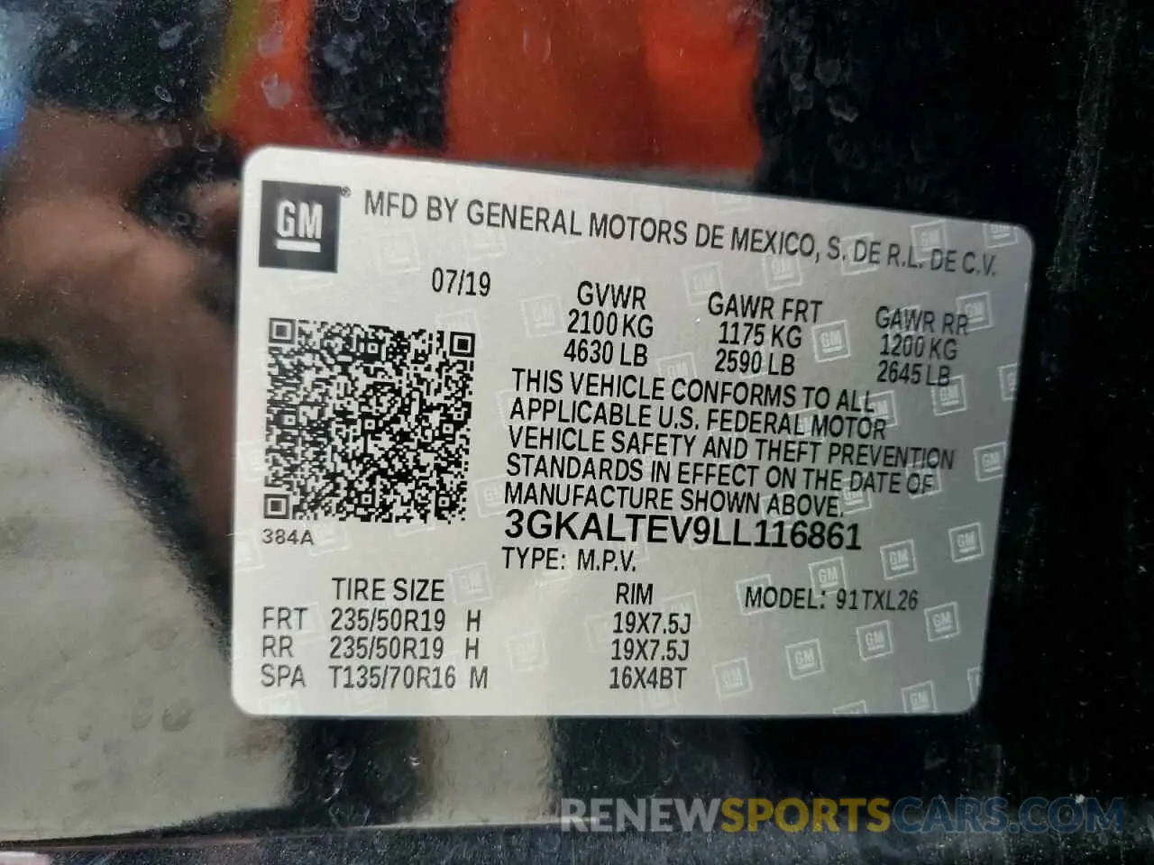 13 Photograph of a damaged car 3GKALTEV9LL116861 GMC TERRAIN 2020