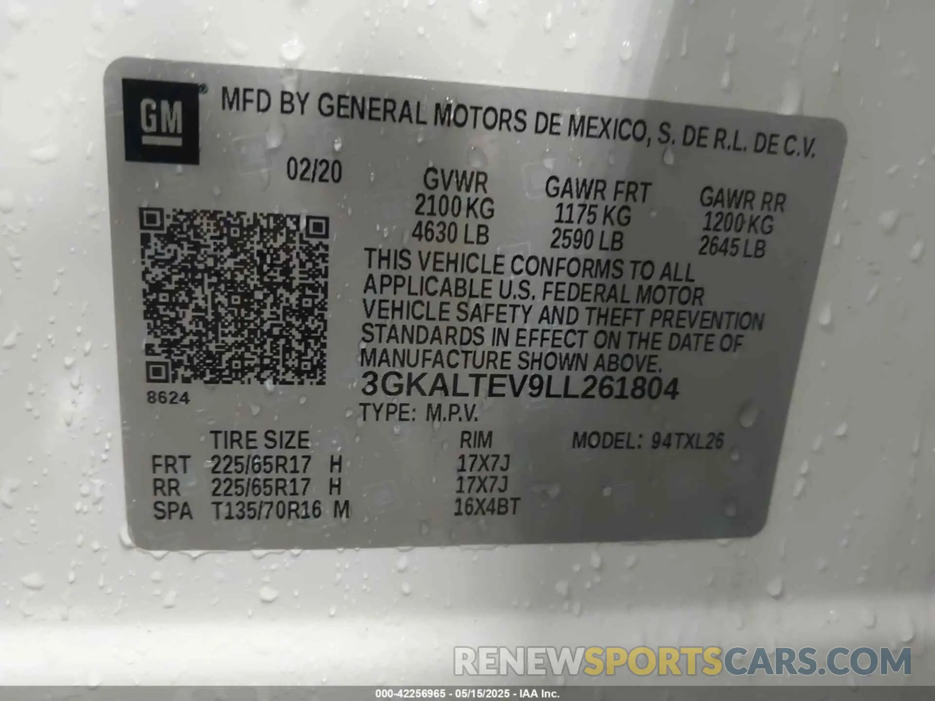 9 Photograph of a damaged car 3GKALTEV9LL261804 GMC TERRAIN 2020