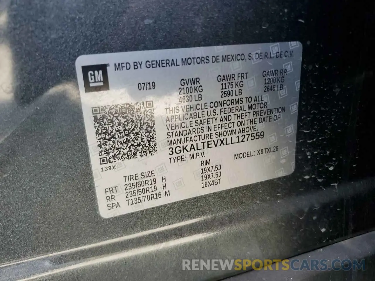 13 Photograph of a damaged car 3GKALTEVXLL127559 GMC TERRAIN 2020
