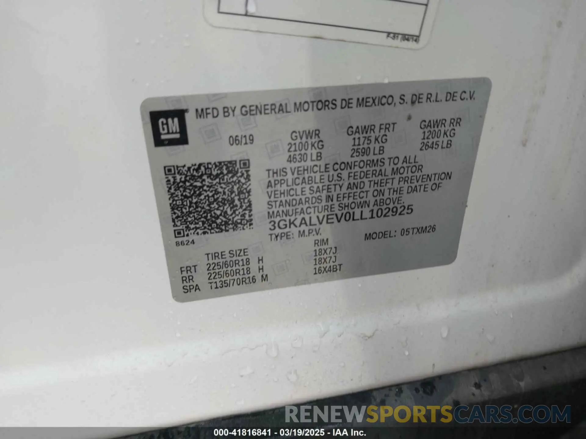 9 Photograph of a damaged car 3GKALVEV0LL102925 GMC TERRAIN 2020