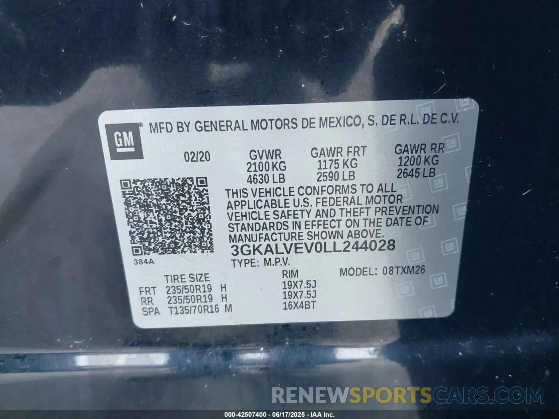 9 Photograph of a damaged car 3GKALVEV0LL244028 GMC TERRAIN 2020