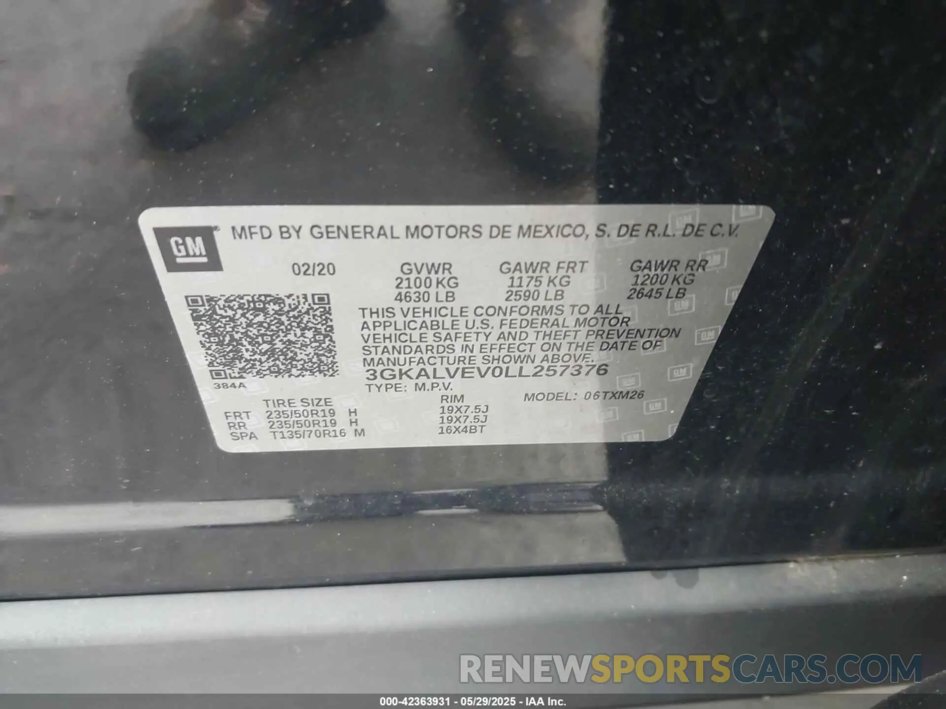 9 Photograph of a damaged car 3GKALVEV0LL257376 GMC TERRAIN 2020