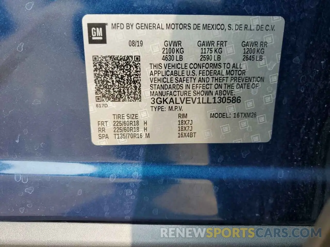 13 Photograph of a damaged car 3GKALVEV1LL130586 GMC TERRAIN 2020
