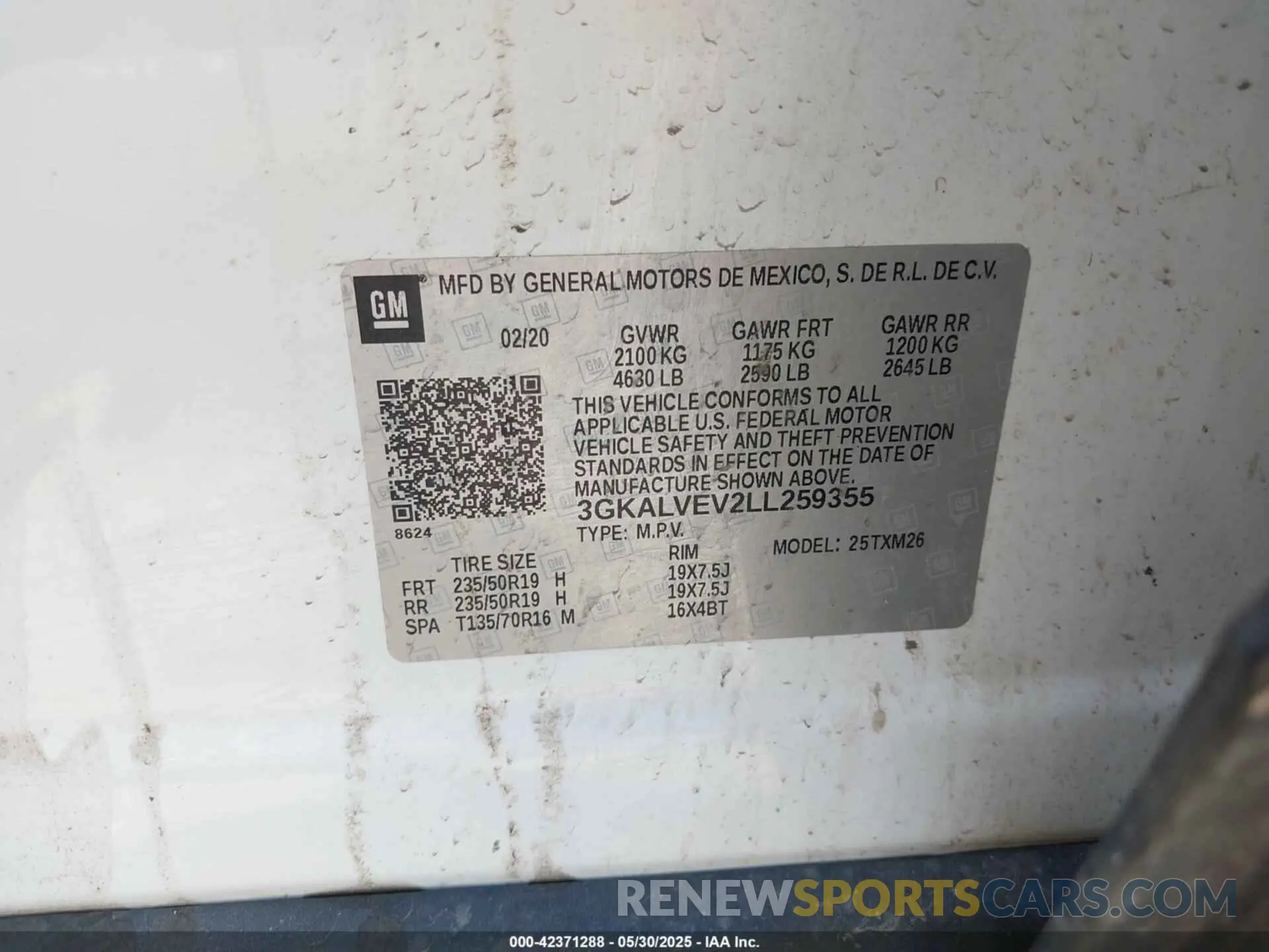 9 Photograph of a damaged car 3GKALVEV2LL259355 GMC TERRAIN 2020