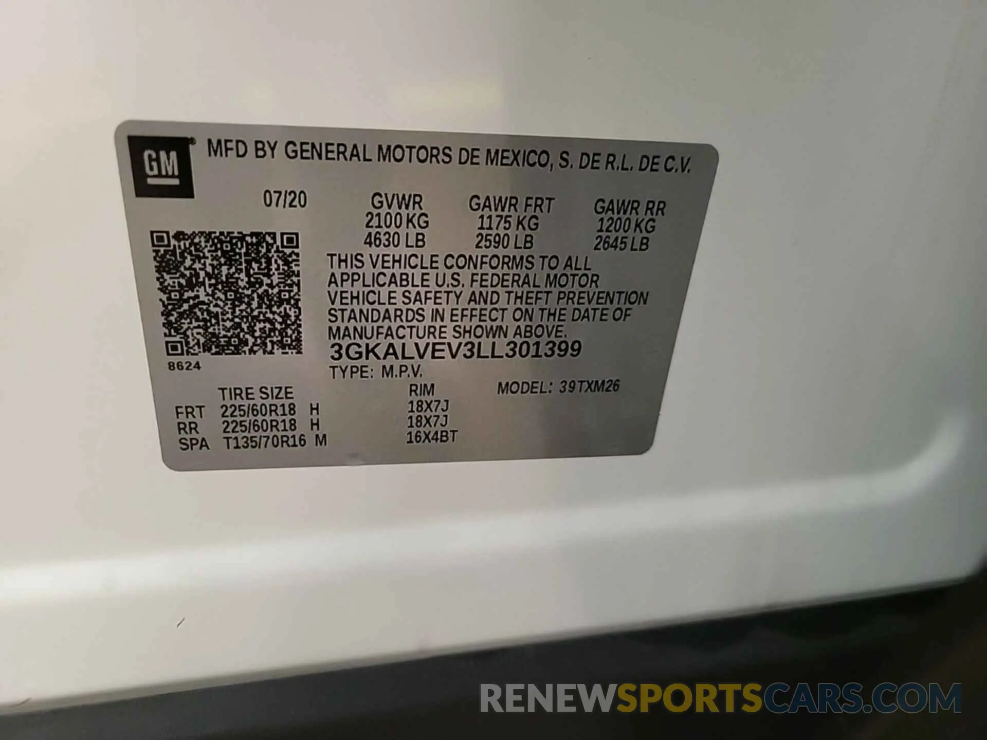 23 Photograph of a damaged car 3GKALVEV3LL301399 GMC TERRAIN 2020