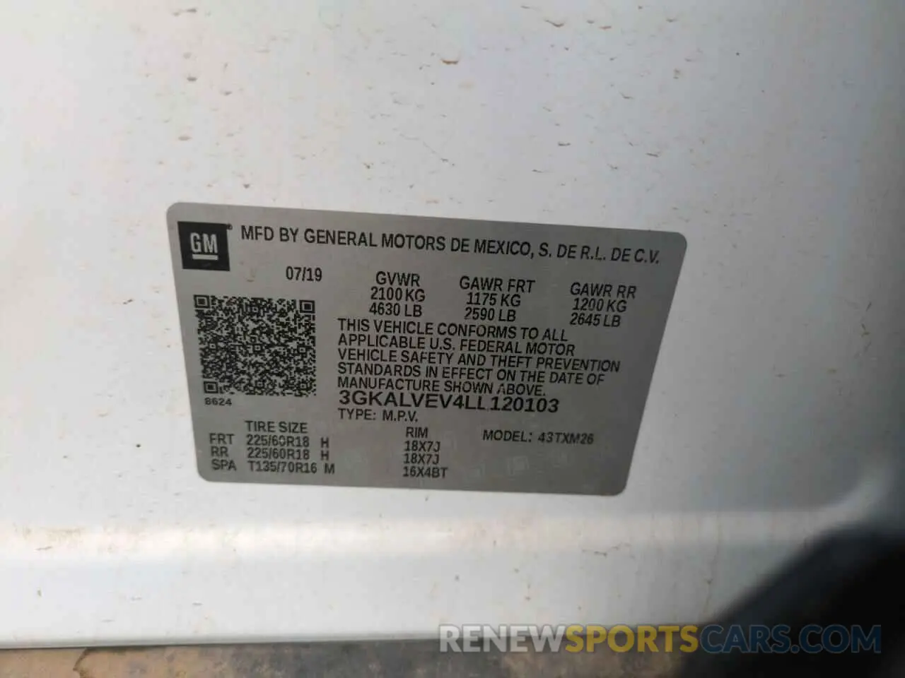 12 Photograph of a damaged car 3GKALVEV4LL120103 GMC TERRAIN 2020