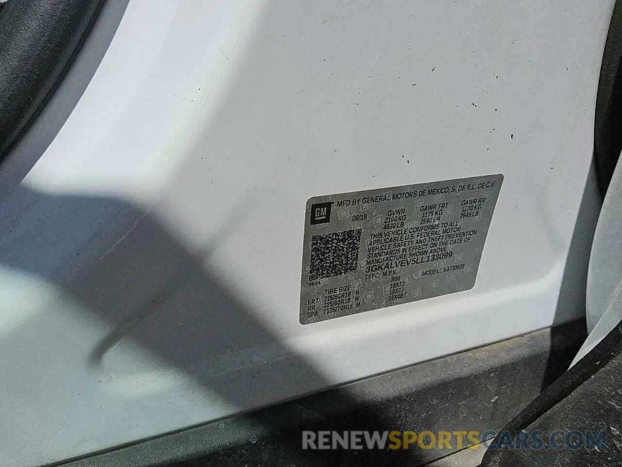 13 Photograph of a damaged car 3GKALVEV5LL133099 GMC TERRAIN 2020