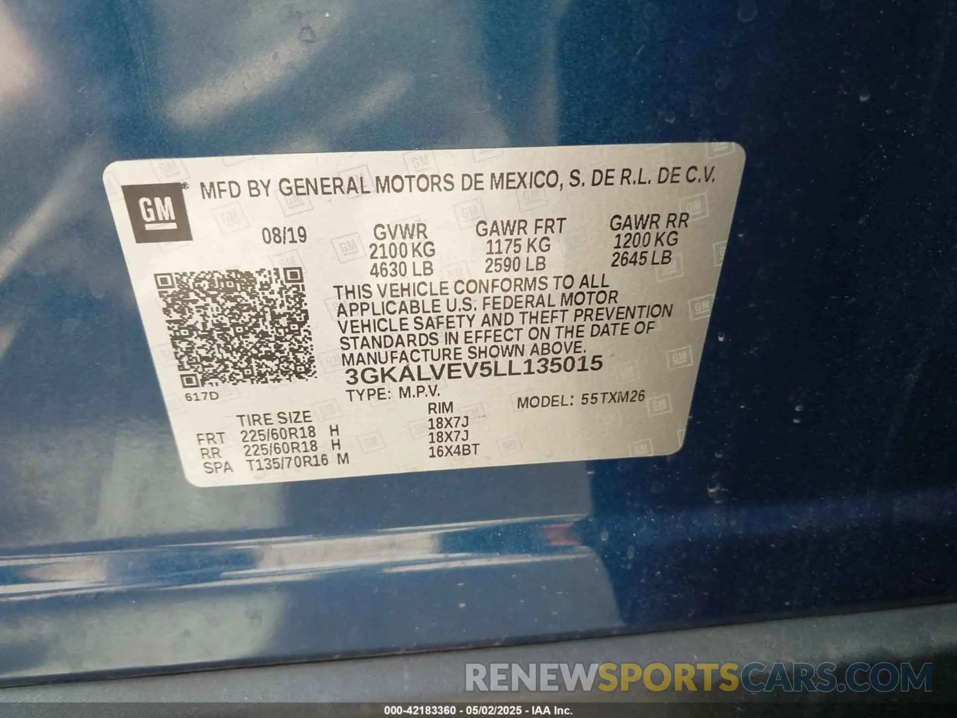 9 Photograph of a damaged car 3GKALVEV5LL135015 GMC TERRAIN 2020