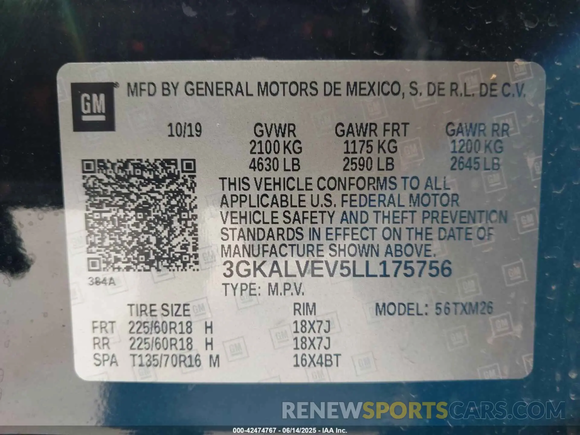 9 Photograph of a damaged car 3GKALVEV5LL175756 GMC TERRAIN 2020
