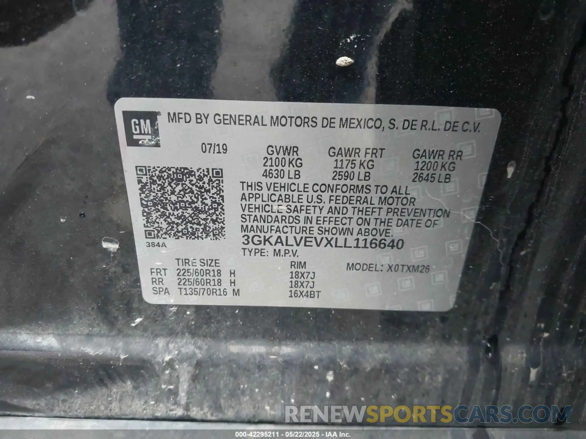 9 Photograph of a damaged car 3GKALVEVXLL116640 GMC TERRAIN 2020