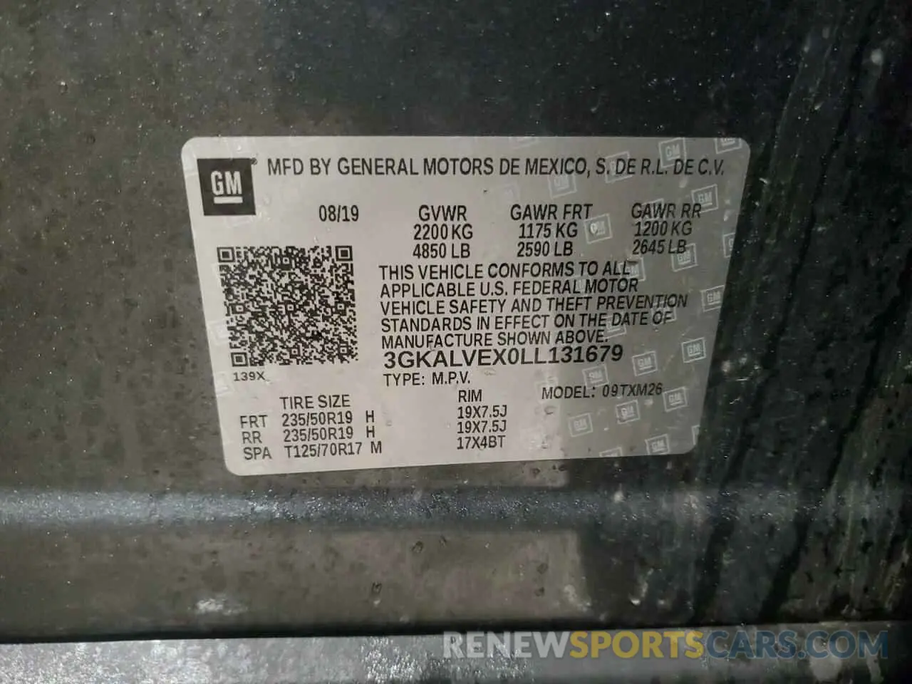 13 Photograph of a damaged car 3GKALVEX0LL131679 GMC TERRAIN 2020