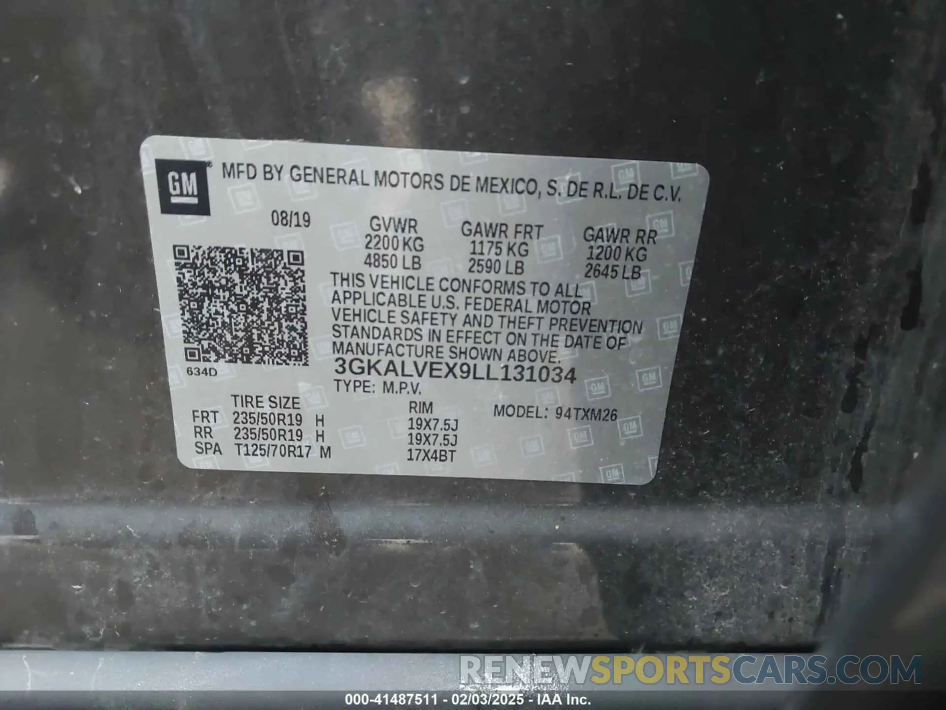 9 Photograph of a damaged car 3GKALVEX9LL131034 GMC TERRAIN 2020