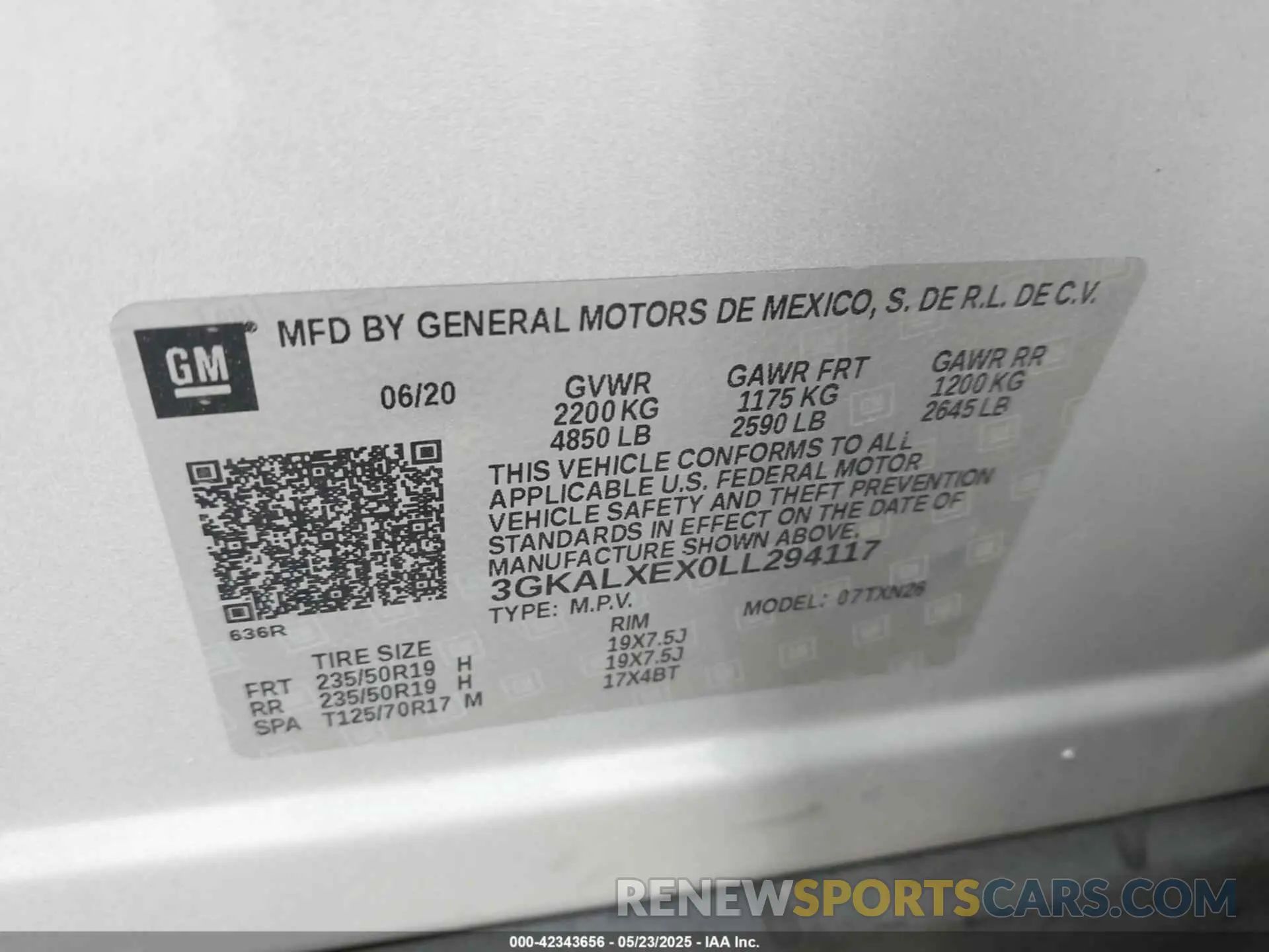 9 Photograph of a damaged car 3GKALXEX0LL294117 GMC TERRAIN 2020